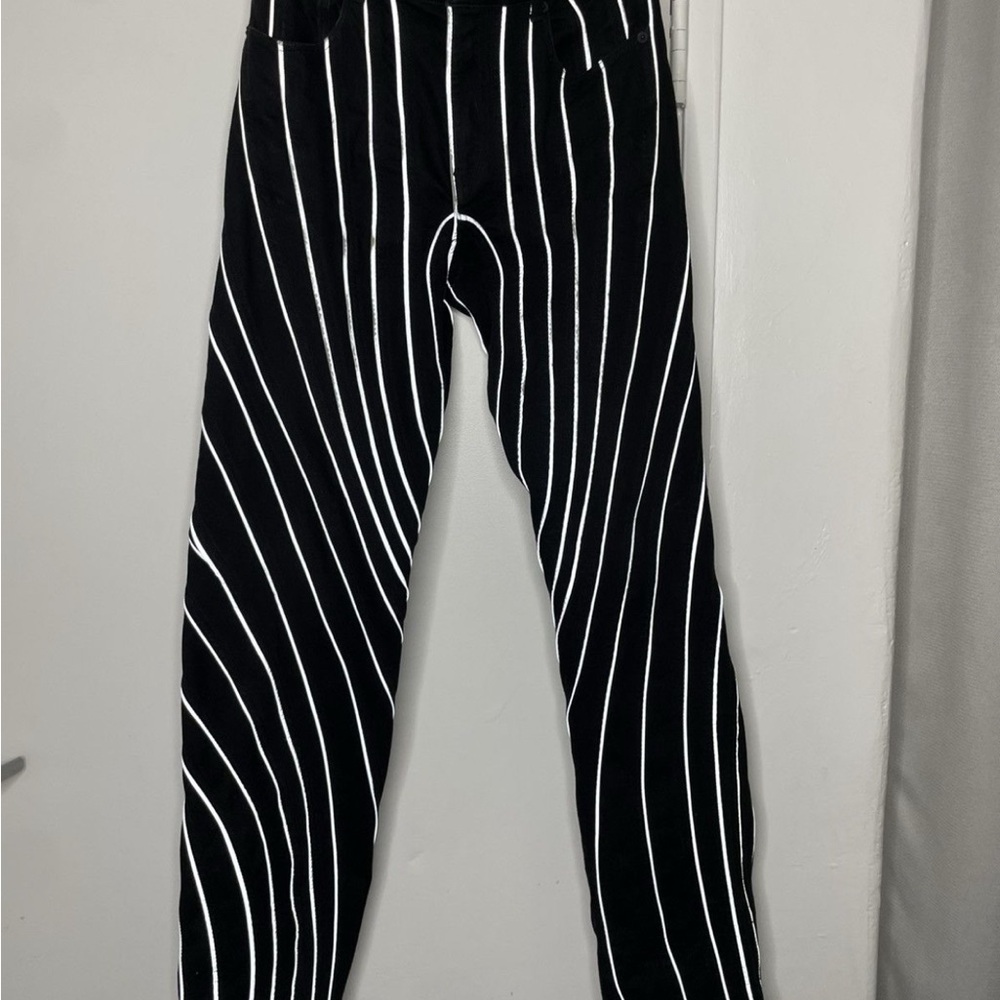 Mugler Reflective Spiral Black Denim